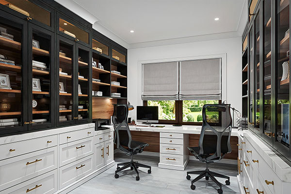 Features A Custom Home Office Storage Long Island Offers