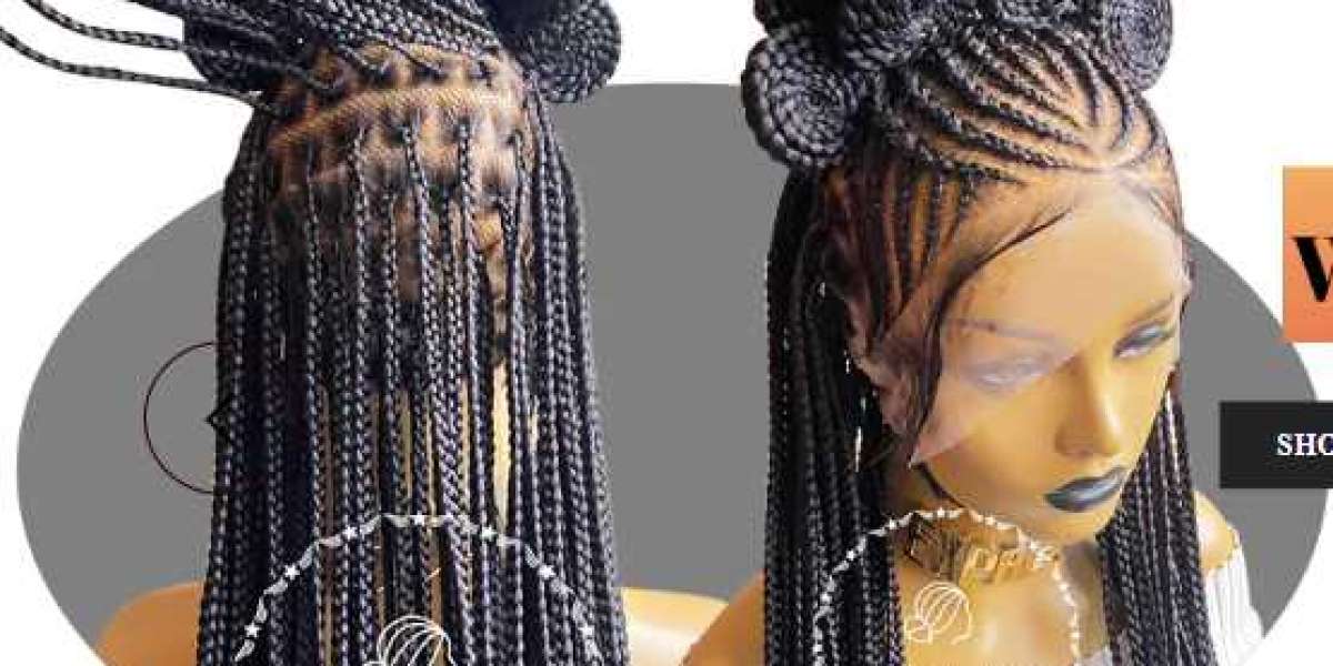 Box braid - Short Braided Wigs for Women & Girls