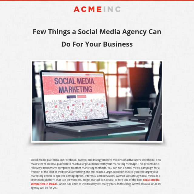 Few Things a Social Media Agency Can Do For Your Business