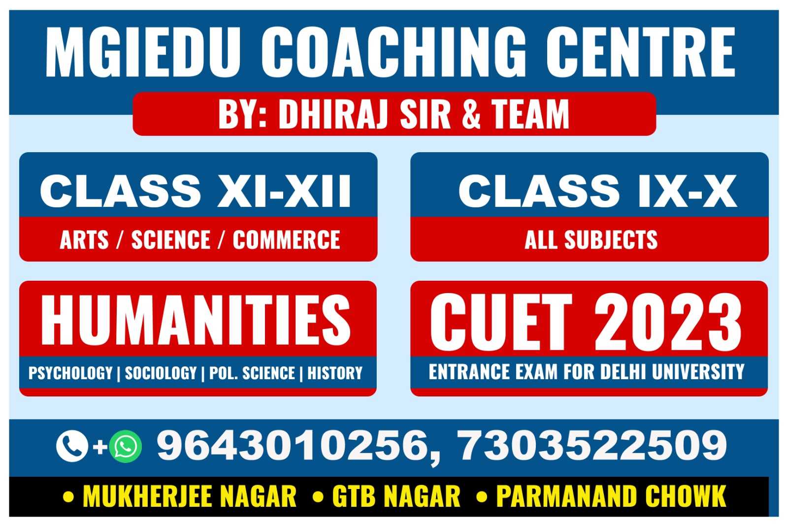 Coaching Classes In Mukherjee Nagar For 11th And 12th