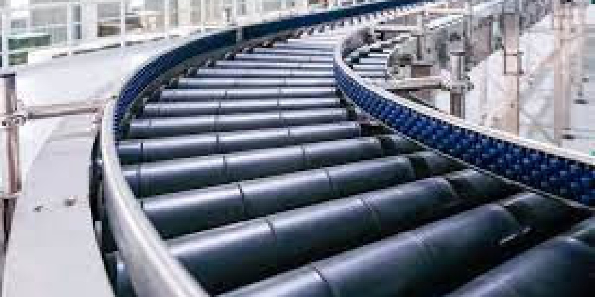 What are the key components of an industrial conveyor belt system