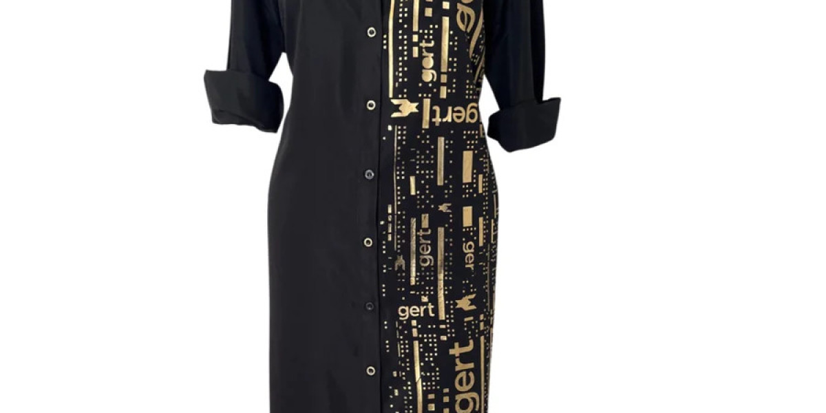 Elegance and Sophistication: The Allure of Black and Gold Shirt Dresses