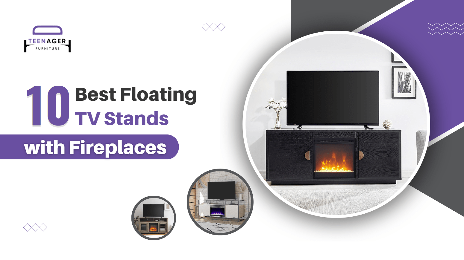 10 Best Floating TV Stands with Fireplaces - Teenager Furniture