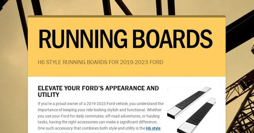 RUNNING BOARDS  | Smore Newsletters