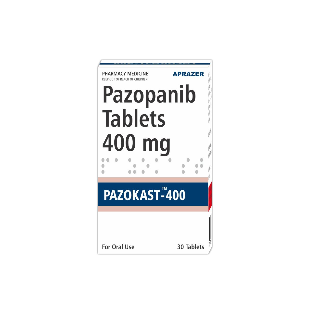 Pazokast (Pazopanib tablets 400 mg) Uses, Dosage and Side Effects Online