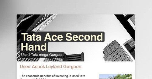 Tata Ace Second Hand | Smore Newsletters