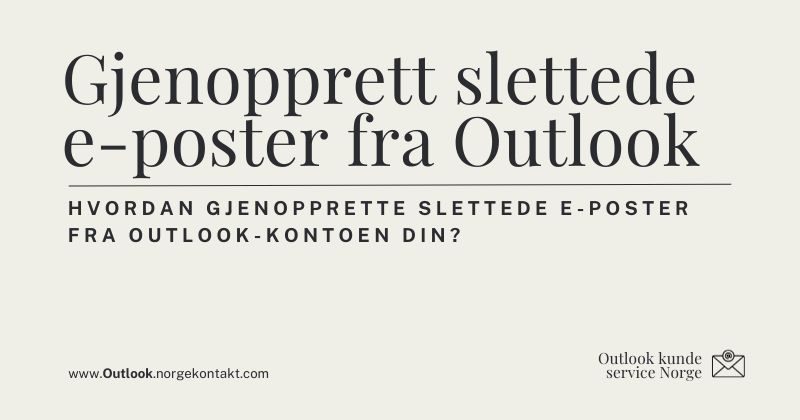 Hvordan gjenopprette slettede e-poster fra Outlook-kontoen din? - HackMD