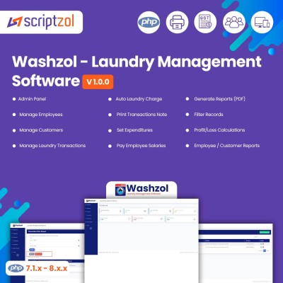 Washzol Laundry Management Software - Scriptzol Profile Picture