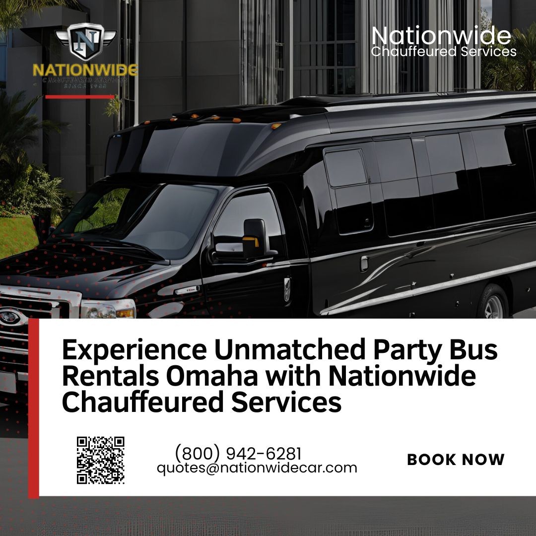 Nationwide Chauffeured Services offers top-notch, affordable party bus rental omaha. Whether it’s a birthday, wedding, or night out, our party