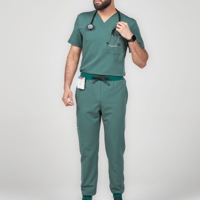 Men's Veneris Scrub Top - Forest Green Profile Picture