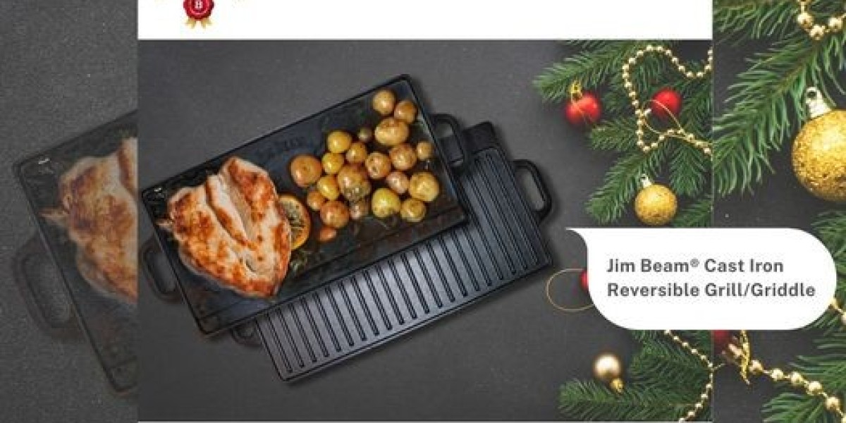 Transform Your Stovetop into a Grill or Griddle with the Jim Beam® Double-Sided Cast Iron Griddle