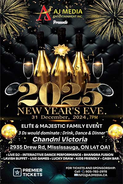 New Year’s Eve 2025 Live Event in Mississauga - Book Tickets now