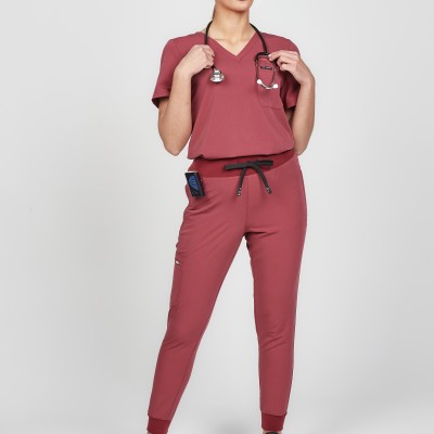 Women's Martis Scrub Joggers - Cherry Red Profile Picture